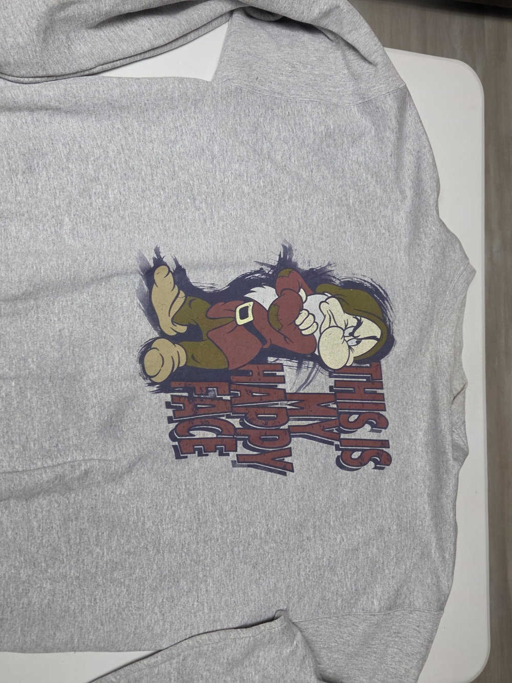Hanes Light Gray Graphic Sweatshirt with Multicolor Character Print